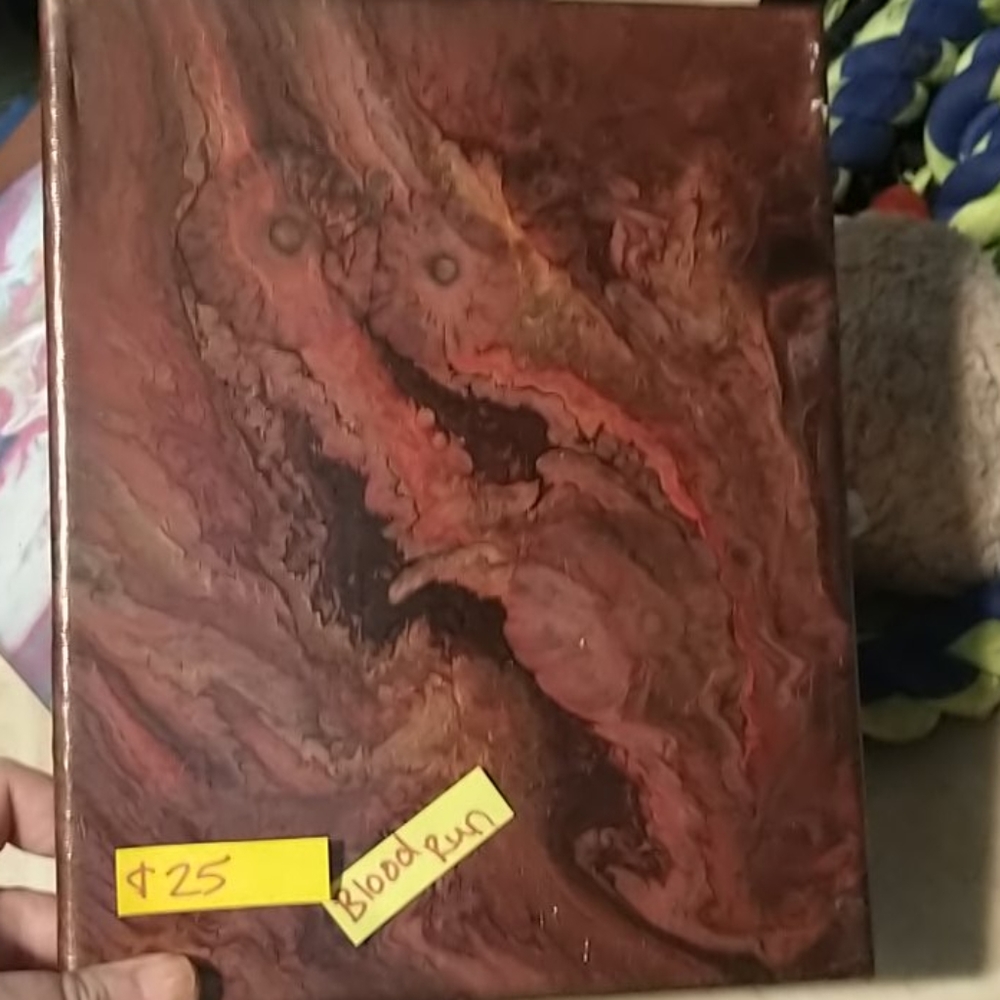 8x10 BLOOD RUN hand painted